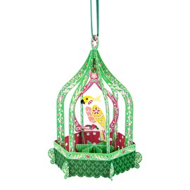 SANTORO, 3D Pop Up Greeting Card - Birdcage Cockatoo - For Her, For Mum, Birthday, Mother's Day
