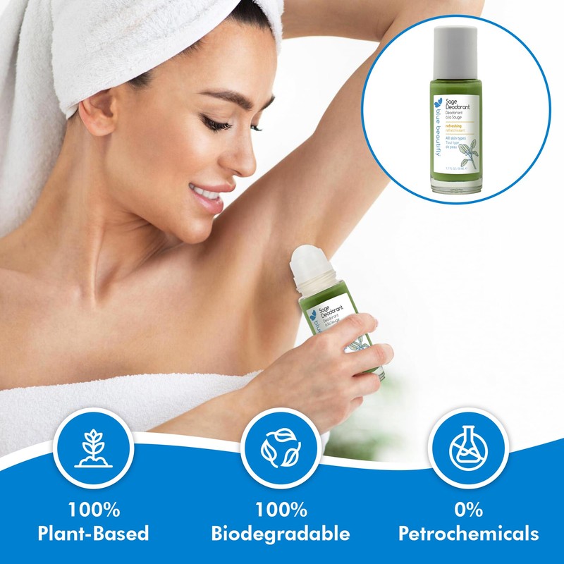 Blue Beautifly Sage Natural Deodorant for Women & Men -