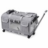 Rolling Pet Carrier with Wheels for Cats & Dogs, Foldable
