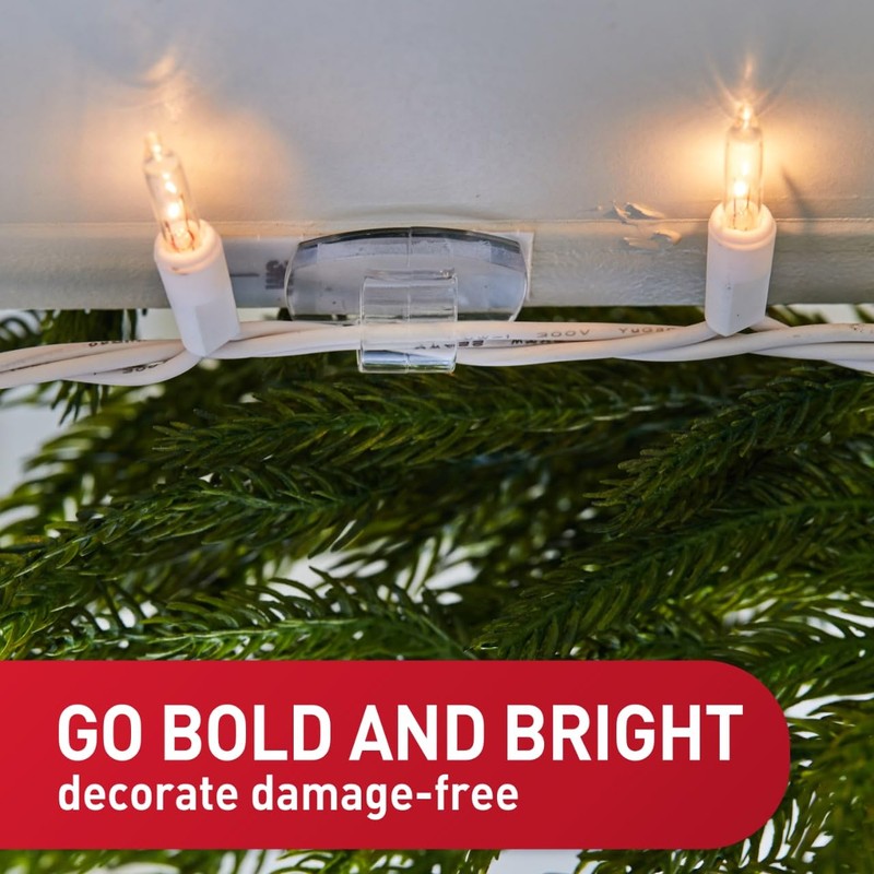 Command Outdoor Light Clips, 20 Clear Clips and 24 Command
