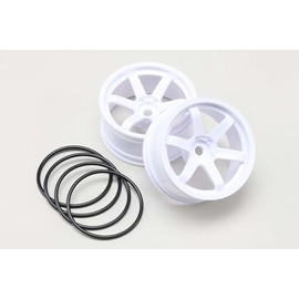 Yokomo TW-5313W7 6-Spoke Foil (White) 2 Pieces for Drift Offset 0.3 inch (7 mm)
