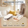 Portable Pill Cutter, Splitter for Tiny Small and Large Pills,1/2,1/3,1/4