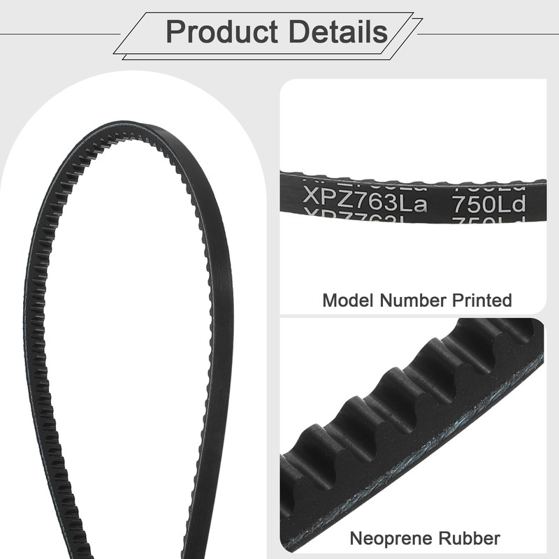 QUARKZMAN XPZ750 EPDM V-belt, V-belt with industrial rubber, 10 mm