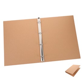 Operitacx A4 Ring Binder Sleeves Made of Kraft Paper Refillable Notebook Cover for 4 Ring Folder Reusable Outer Cover for A4 Notes