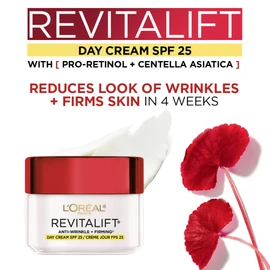L'Oral Paris L'Oral Paris SPF 25 Moisturizer for Face with Pro-Retinol & Centella, Fights the Look of Wrinkles, Firms Skin & Targets the Signs of Aging, Revitalift, 50ml