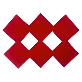 HankieWorld Extra Large Bandanas 27x27 inch Thick Solid Color Cotton Oversized Blank Head Bandannas for Men and Women (Red 6 pack)