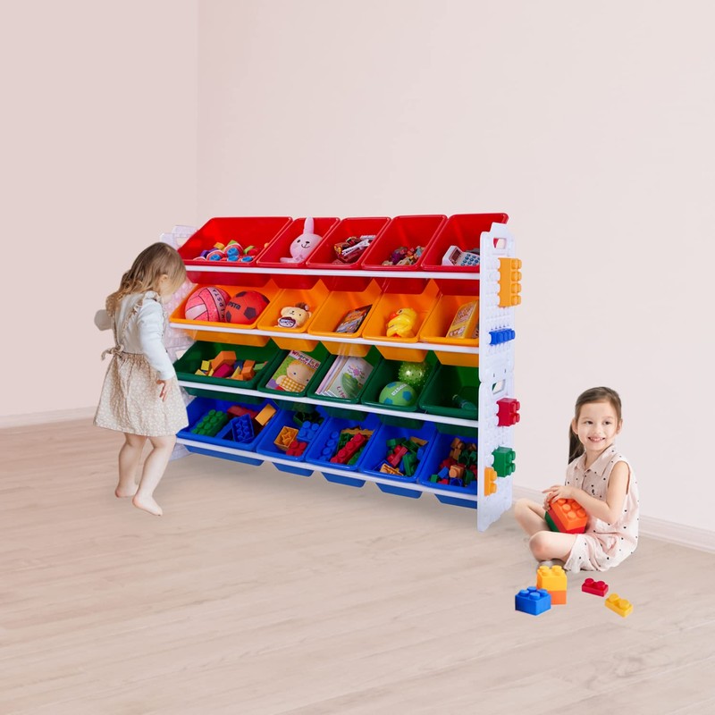 UNiPLAY Toy Organizer with 20 Removable Storage Bins, Multi-Bin Organizer