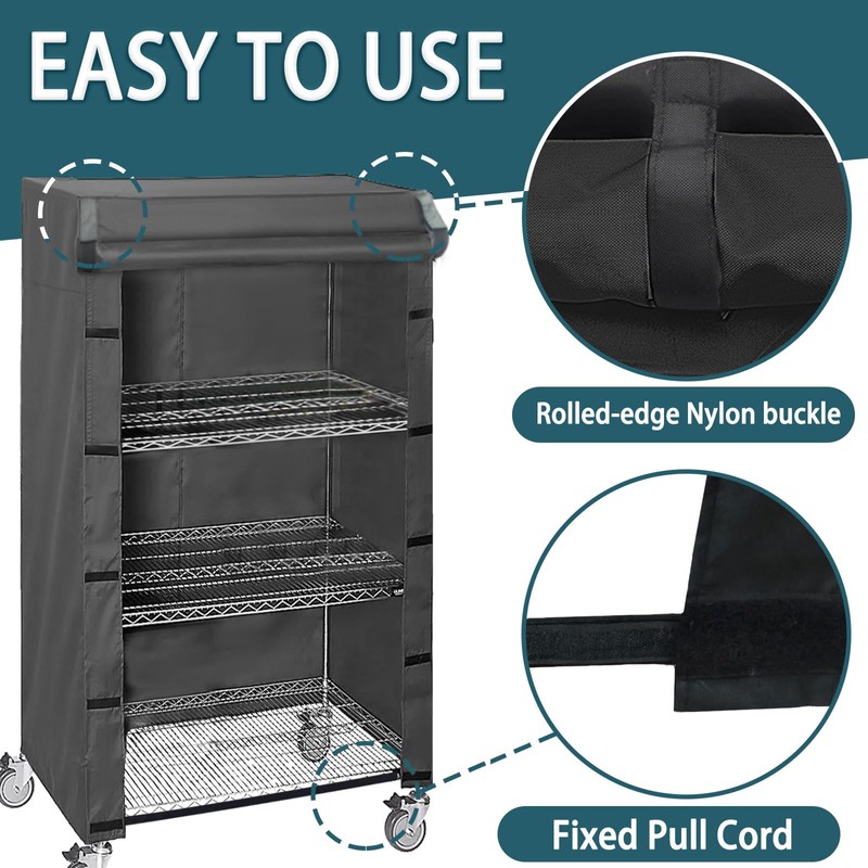 ZYSUOR Waterproof Shelving Cover for Storage Shelf and Wire Rack,