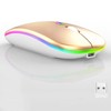 Guiheng 2 Pack Wireless Bluetooth Mouse,LED Dual Mode Rechargeable Silent