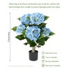 27 inch 2 Pack Artificial Hydrangea Tree,Blue Faux Hydrangea Flowers