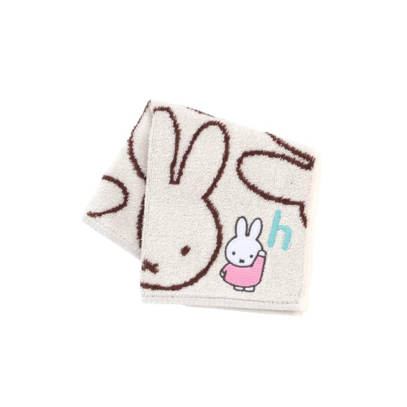 Miffy Initial Towel Handkerchief, Women's Towel, Hand Towel, Approx. 9.8