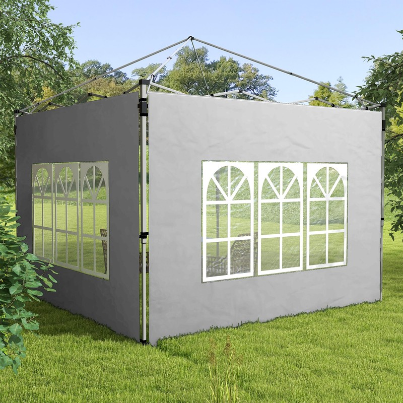 Outsunny Gazebo Side Panels with Window for 3x3(m) or 3x4m
