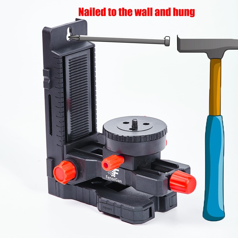 Multi-function Adjustable Magnetic Laser Level Mount with 1/4"-20 & 5/8"-11