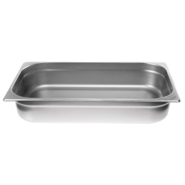 Allpax GN Container 1/1 Stainless Steel, Height 100 mm, Food Safe and Heat Resistant Gastronorm Container, for Draining or as a Cooking Insert in Chafing Dish
