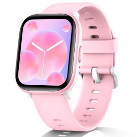 HENGTO smart Watch for Kids,Kids Watch for Girls boys Watch with 20 Sport Modes, Pedometer, Sleep Monitor, Kids sport Watch Gifts for Girls Boys 6-16 (Pink)