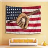 HVEST Sport Tapestry Baseball Glove and Bat Wall Hanging American