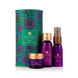 SPA CEYLON Sleep Wellness Trio Set | Restful Spa Essentials for Nourished Skin | Natural Ingredients | Ayurvedic | Christmas gift set