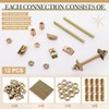 Tandefio 12 Sets Bed Frame Hardware Connector Kit M8x100 mm