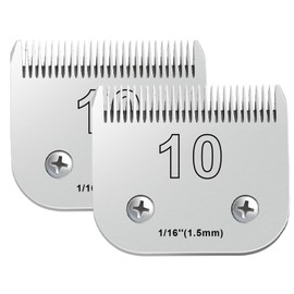 2PCS 10 Blades Dog Grooming Blades Compatible with Andis Dog Clippers,Dog Clipper Blades Compatible with Oster A5,Wahl km10 Dog Clippers for Animal Dog Cat Horse,Stainless-Steel Blade Sharp