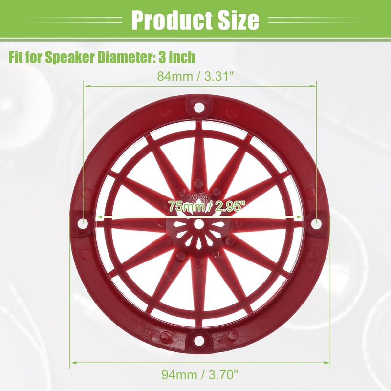 A ABSOPRO 4 Pcs 3" Car Speaker Grille Cover Round