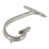 B7804 Fish Hook Buckle, Nickel Matte, Solid Brass-LL, 1-1/2"