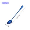 sourcing map Set of 4 Long Handle Spoon, 7.5-Inch Stainless