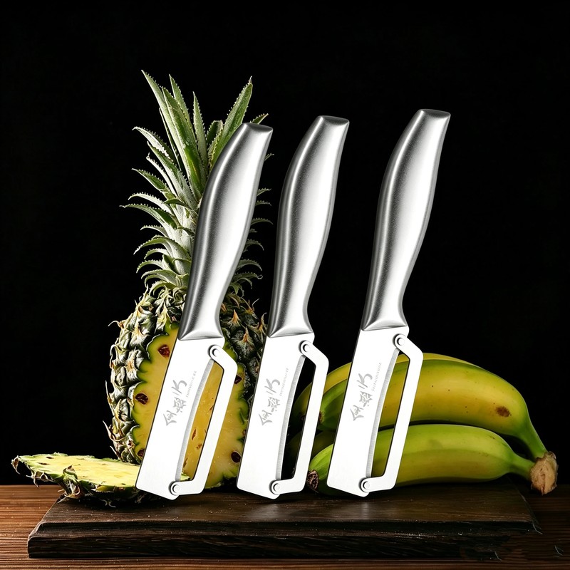 3-in-1 Stainless Steel Peeler for Kitchen Prep – Vegetable, Fruit