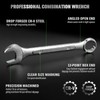 30-Piece Combination Wrench Set, Metric (6mm-24mm) & SAE (1''-1/4"), Standard