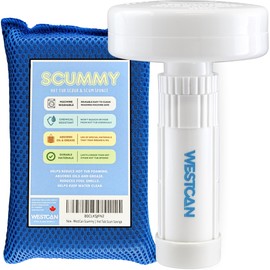 Scummy Hot Tub Scum Sponge & Puck Floater Combo | Bromine & Chlorine Puck Floater | for 1 Inch Bromine Tablets Hot Tub | Spa & Hot Tub Accessories | Hot Tub Chemicals Dispenser | White
