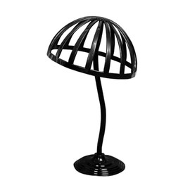 MEELYHOME Freestanding Wigs Hat Cap Storage Display Holder Rack Dryer Stand Organizer Mannequin For Head Model Hat Rack For Closet, Black