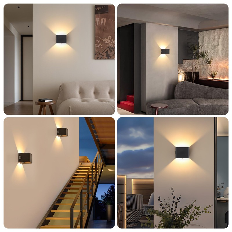 LUTEC Motion Sensor Wall Light, 5000mAh Rechargeable Battery Powered Wall