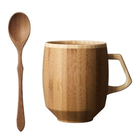 RIVERET Grande + Spoon 400ml Bamboo Dishwasher Safe RV-208S (Brown)
