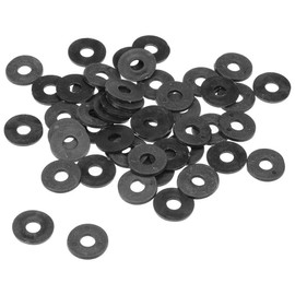 TA-VIGOR 50Pcs Black Nylon Flat Washers, M6 x 18mm x 1.5mm, Insulating O-Ring Gaskets, Tap Sealing Spacer for Faucet, Pipe, Water Hose - Durable Round Seal Washers