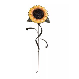 Attraction Design 48"H Large Metal Sunflower Stake Yard Art Decor Garden Lawn Outdoor Decoration