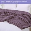 Bigacogo Chunky Knit Blanket Throw 40"x60", 100% Hand Knitted Chenille