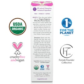 Vegan Mia Organics - Radiance, Ultra-Hydrating Rose Water Spray for Face and Neck, Face Mist with Organic Rose Flower Essence, Facial Mist for All Skin Types, Hydrates Dry and Dull Skin, 3.4 fl oz