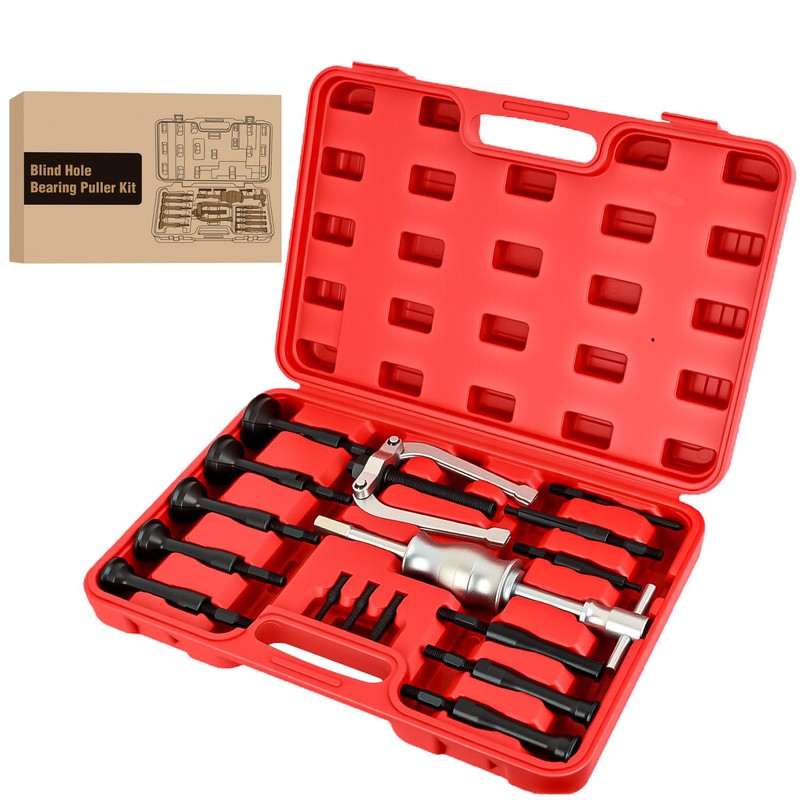 GOOACC 16pcs Blind Hole Bearing Puller Kit, Slide Hammer Pilot