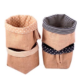 Margueras Set of 4 Mini Jute Basket Storage Bag