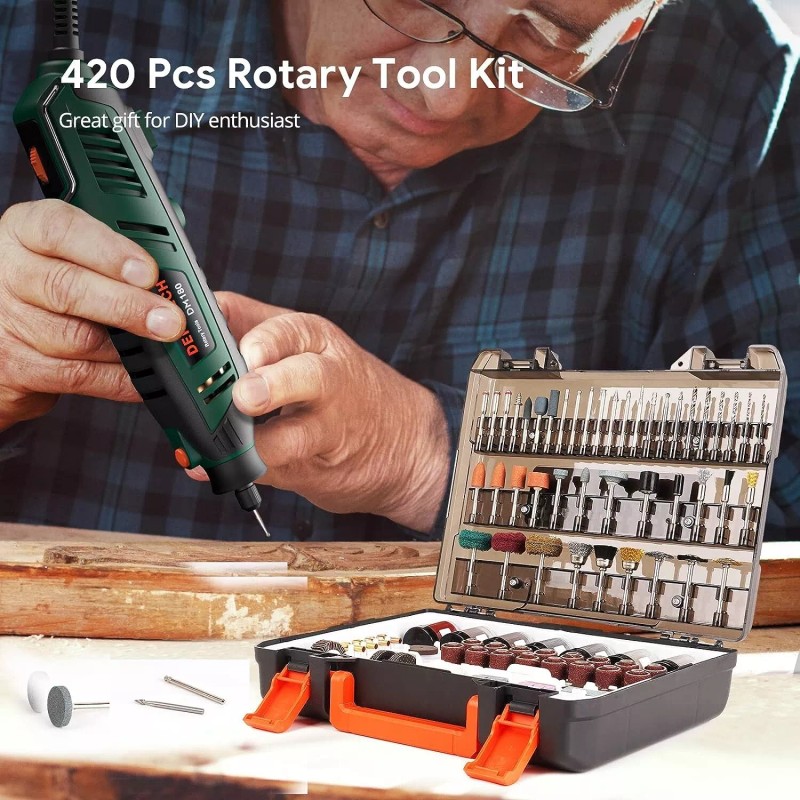 DEPSTECH Rotary Tool Accessories Kit 420Pcs Set Universal Fits Carving