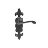 Designer Levers - Fleur-De-Lis Lever Door Handle - Antique Black