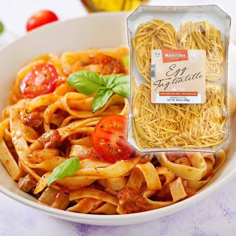 Mantova Tagliatelle Egg Pasta Nest, Made in Italy with Farm