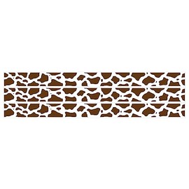 Brown Cow Print Border Wall Decals Stickers in White with Cow Prints Farm Animal Theme Border Wall Decals