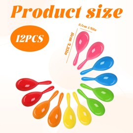 Maracas,12 pcs Baby Maracas,Colorful Plastic Musical Maracas Baby,Baby Maracas Baby Sensory for Kids Musical Instruments, Baby Shaker for School and Music Learning Class Party