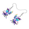 DUOWEI Acrylic Fantasy Dragon Dangle Earrings Cute Dinosaur Dino Creative