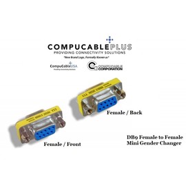 CompuCablePlusUSA D-Sub Serial Mini Gender Changer Coupler Adapter (Mini Gender Changer, 6 PCS/Pack) (DB9, Female to Female)