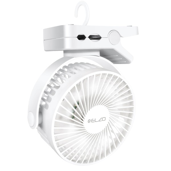 ELZO 12000 mAh Camping Fan, Rechargeable Table Fan, USB Mini