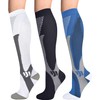 BLAZDEVE 3 Pairs Compression Stocks for Men Women, Knee-High Sport