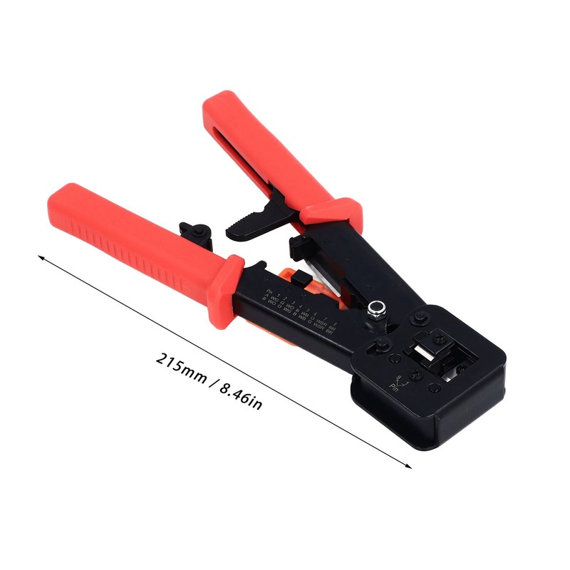 RJ45 Crimping Tool Pass Through CAT6 CAT5E Ethernet Wire Crimper