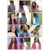 2 Pzs Extensiones De Trenzas Africanas Kanekalon Color 1#-Negro