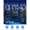 BEEWIN Star Icicle Lights Outdoor,126 Led 12 Star Hanging String